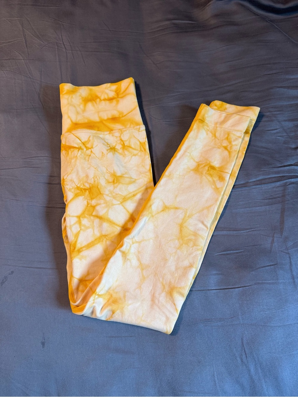 Yellow Tie-Dye Leggings